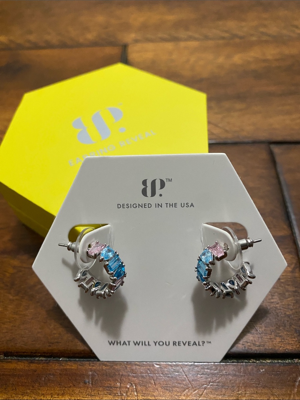 Bomb Party OG Originals Earrings - Aquamarine & Pink Cubic Zirconia - Rhodium